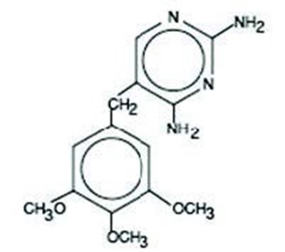 Trimethoprim chemical structure - Trimethoprim chemical structure